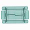 Flash Furniture Mantilla Rectangle Picnic Table, Green, Expanded Metal Mesh Top, Black Frame, 8 ft L SLF-EML-96-GN-GG - alternate 5